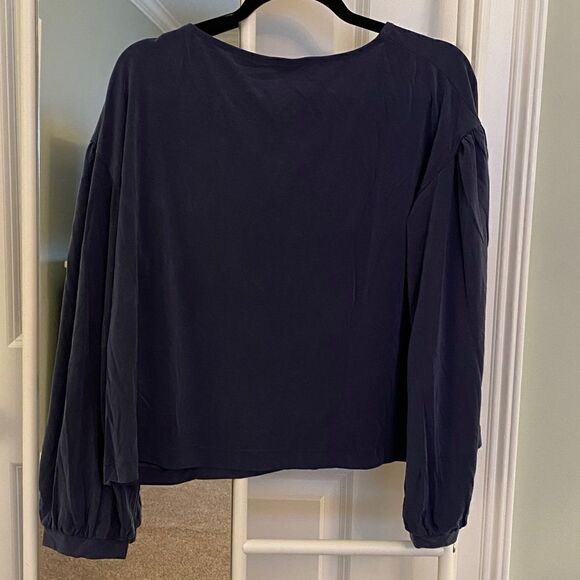 Madewell Long Sleeve navy balloon sleeve size Large - Picture 7 of 14